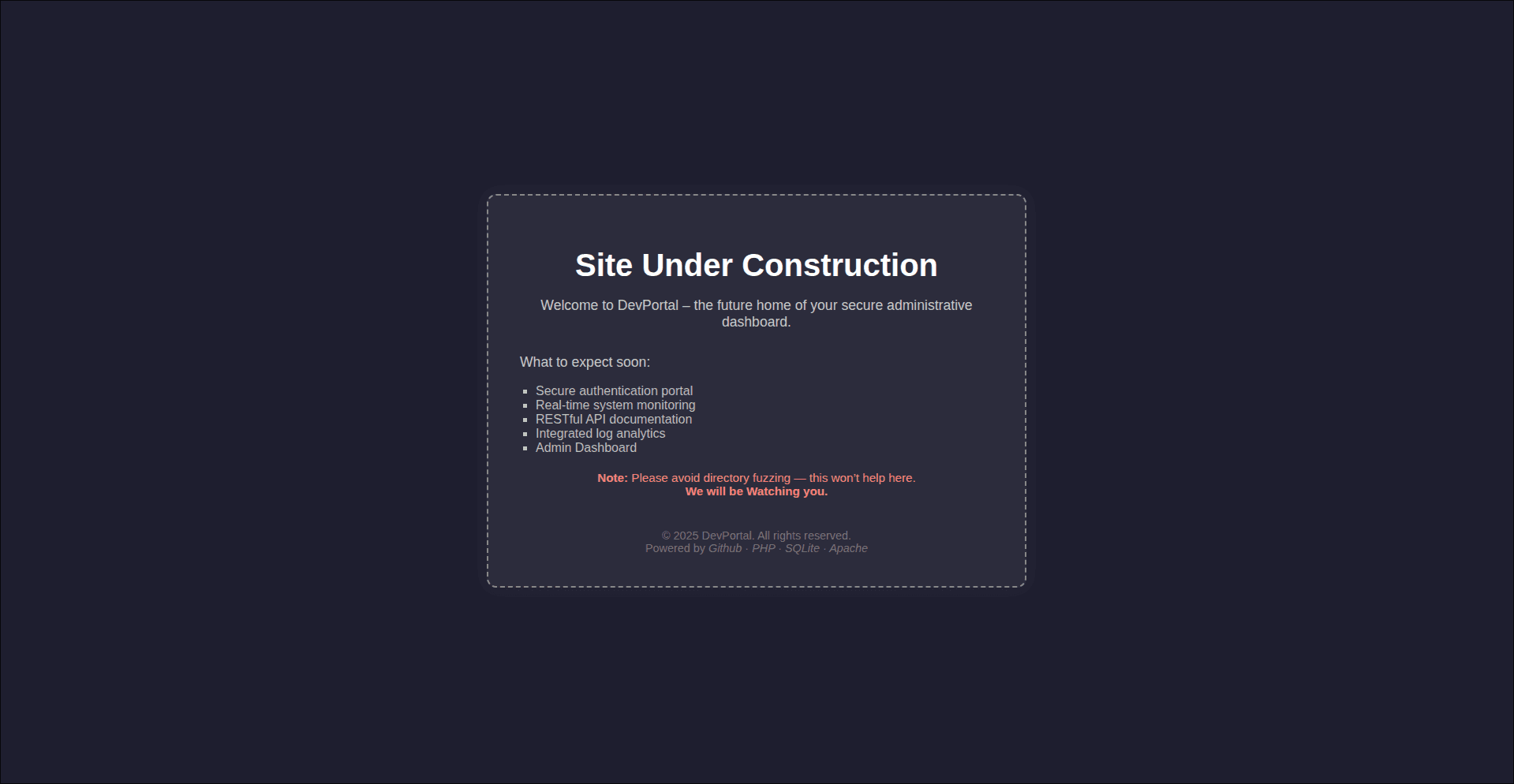 Site Under Construction